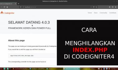 CARA MENGHILANGKAN INDEX PHP DI CODEIGNITER 4 #2