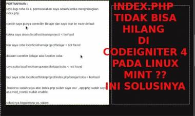 INDEX PHP TIDAK BISA HILANG DI CODEIGNITER 4 PADA LINUX MINT ?? INI SOLUSINYA #4