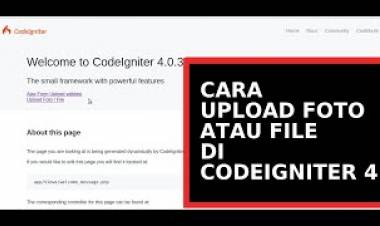 CARA UPLOAD FOTO ATAU  FILE DI CODEIGNITER 4 #8