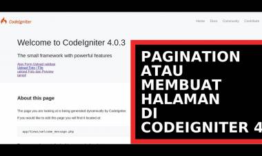 PAGINATION ATAU MEMBUAT HALAMAN DI CODEIGNITER 4 #9