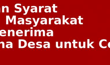 Cara dan Syarat Kriteria Masyarakat yang Menerima BLT Dana Desa untuk Covid -19
