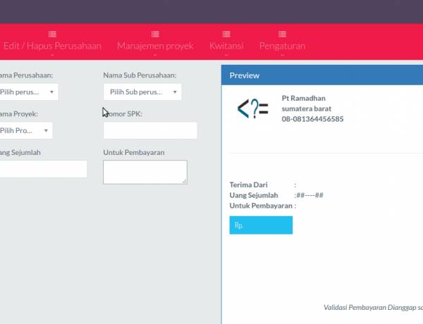 Download aplikasi e-kwitansi berbasis web gratis